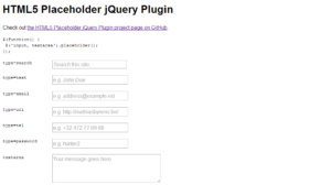 HTML5 Placeholder jQuery Plugin