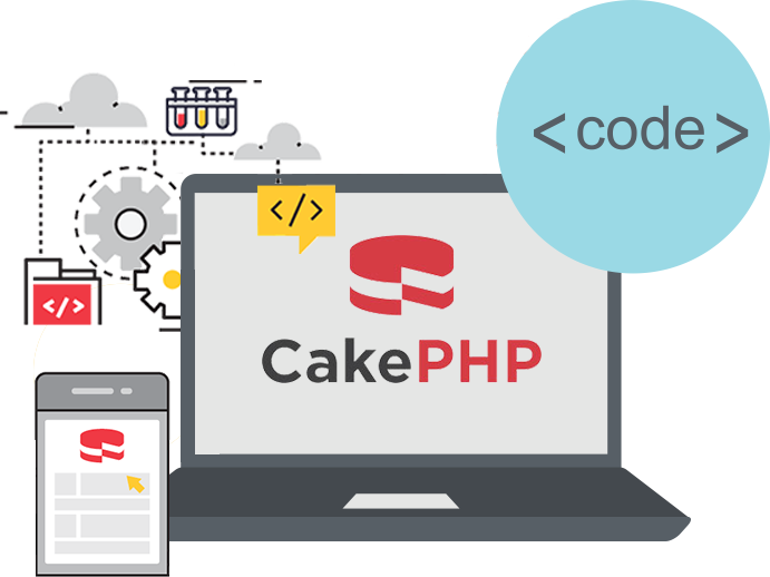 Cake PHP CMS Image on Laptop